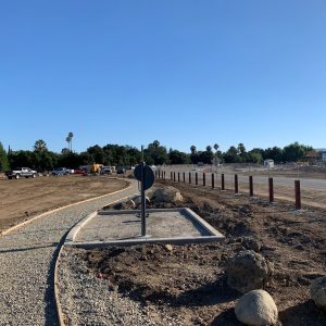 construction of paige lane neighborhood park walkway