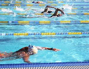 image of lap swimmers in the pool