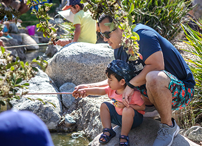 Fishing Frenzy Aug. 3, 2019: Fishing Frenzy event for kids at Conejo Creek North Park. Event organized by the Conejo Recreation and Park Distric.