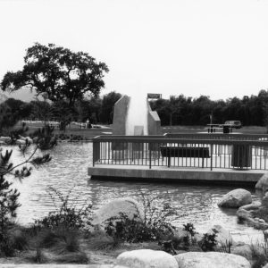 View of the veterans' memorial at Conejo Creek Park North. Photograph dated July 10, 1992, by Alice Berejikian. Donation from Pat Allen. LHP #01435. 

Were happy to share this digital image on Flickr. Please note that certain restrictions on high quality reproductions of the original physical version may apply. For information regarding obtaining a reproduction of this image, please contact the Special Collections Librarian at specoll@tolibrary.org.