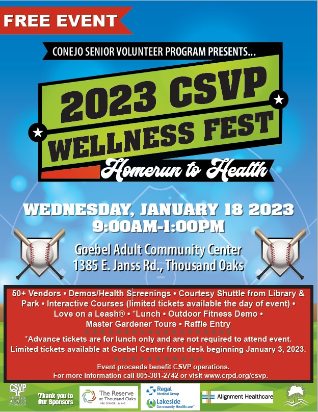 CSPV Wellness Fest – Homerun to Health – Conejo Recreation and
