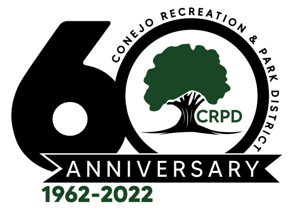Conejo Recreation and Park district 60th anniversary logo (1962-2022)