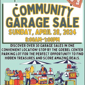 patrons community garage sale flyer 2024
